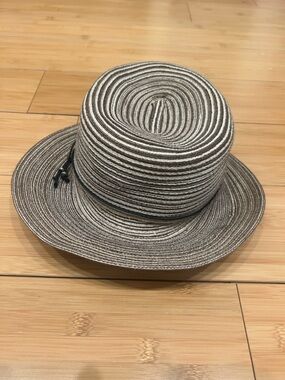 miami Brown & Cream Striped Men’s Straw Trilby Hat